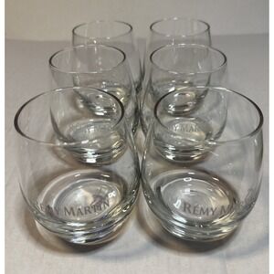 (6) Remy Martin Cognac Stemless Snifter Glass's 4" Tall